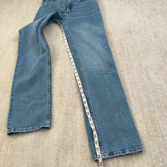 Abercrombie & Fitch 90s Straight Ultra High Rise Blue Jeans 26 / 2 Long - Picture 5 of 10